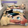 3-teiliges Pinocchio Jiminy Cricket Bettwäsche-Set (1 Bettbezug + 2 Kissenbezüge Ohne Kissenkern), Hochauflösender Druck für Zuhause und Wohnheim