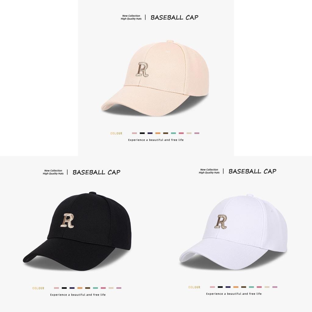 Cotton Baseball Cap With Embroidered Letters For Men Women Sun Protection