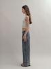 VISUS Flower Cotton Pants_Charcoal