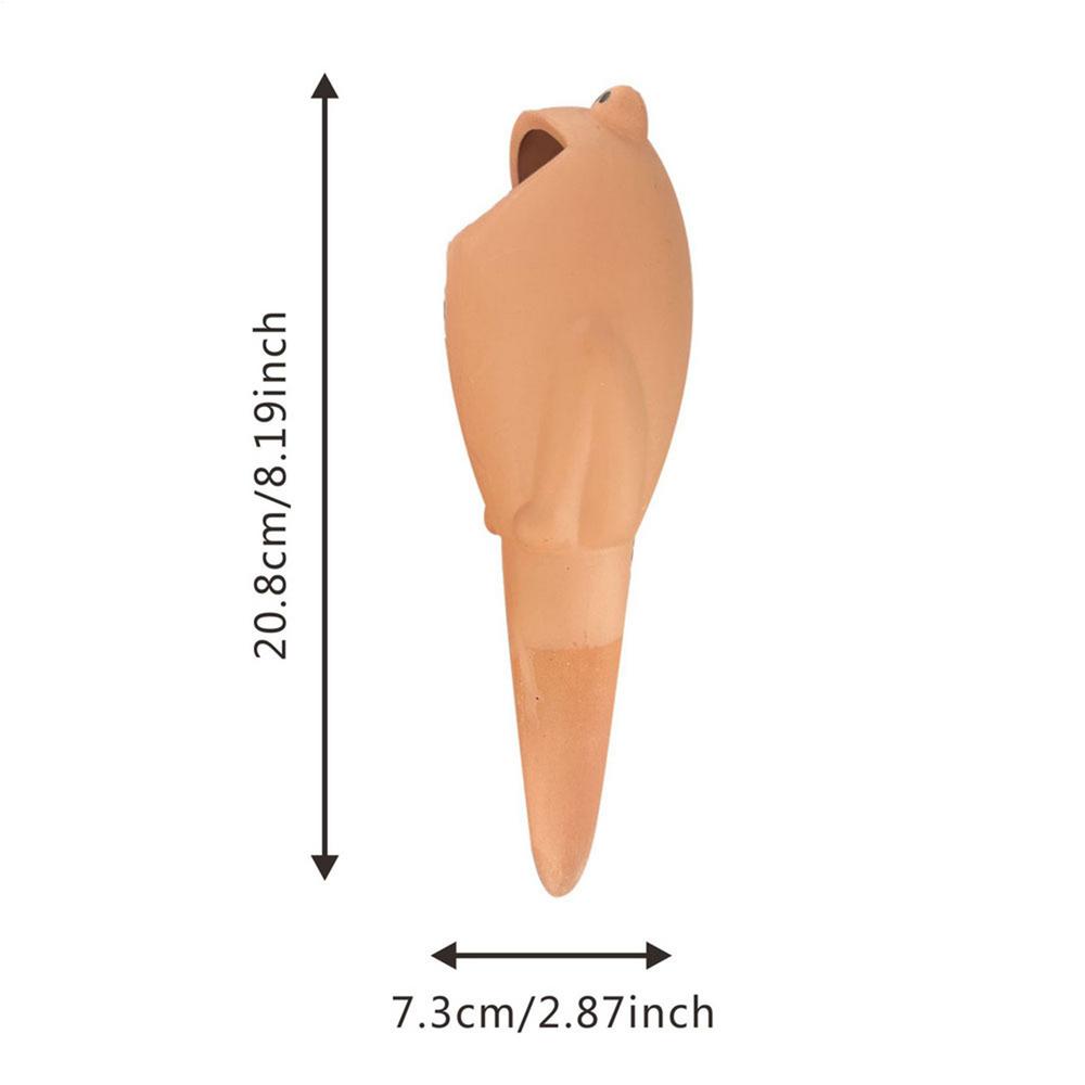 2pcs Cute Red Clay Self-Watering Spikes Ceramic Adjustable Gardening Irrigation System Outdoor Automatic Plants Waterer