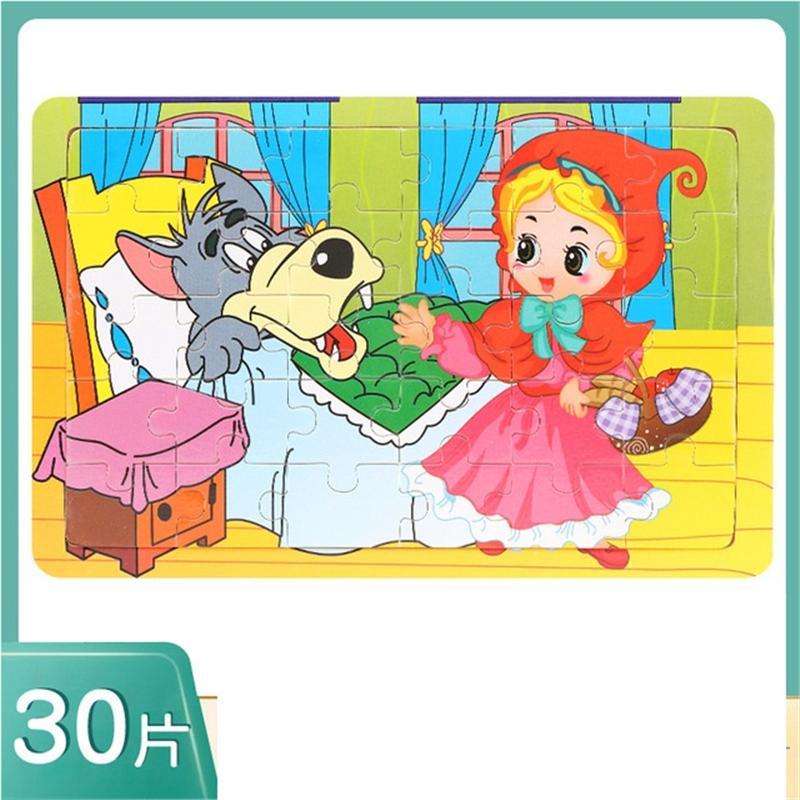 30 Piece Wooden Jigsaw 3d  Puzzle Kids Cartoon Animal Vehicle Puzzles Game Baby Early Learning Educational Toys  parenting skill