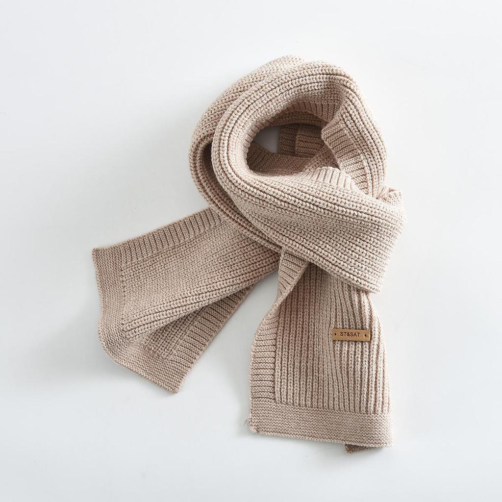 Children's Korean-Style Knitted Winter Scarf – Warm, Windproof, Skin-Friendly Neck Warmer