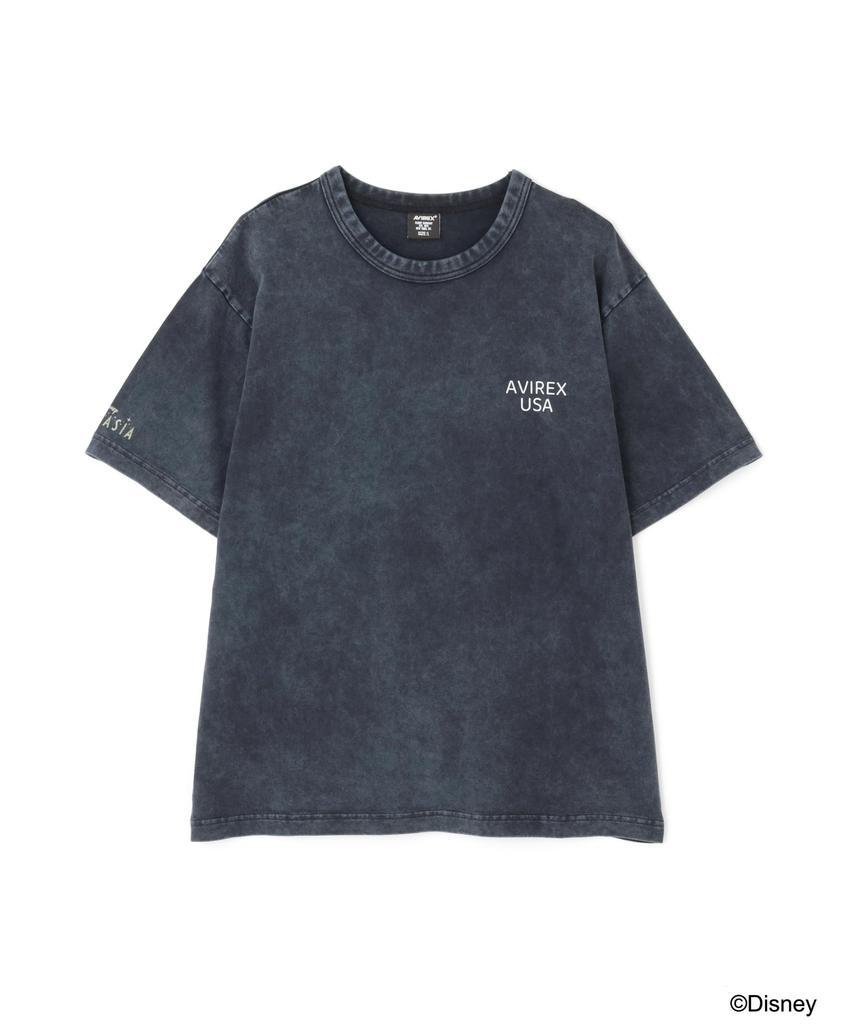 Avirex Collection FANTASIA MICKEY MOUSE BROOM 2XL 410 Charcoal T-SHIRT Men's 783-5234022