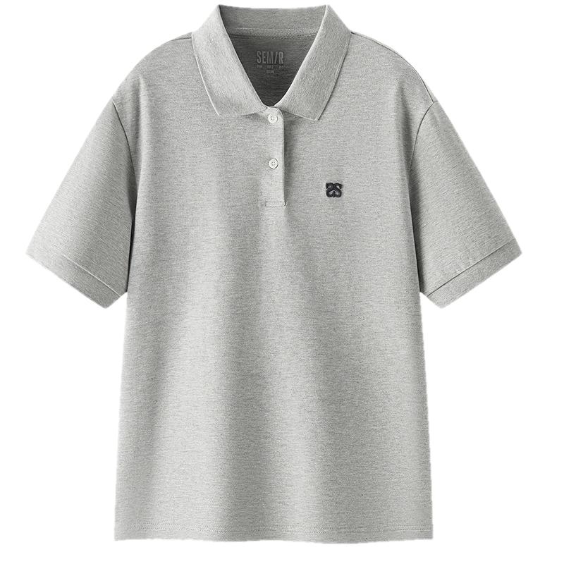 

Semir Women s Letter Embroidered Loose Polo Shirt XL