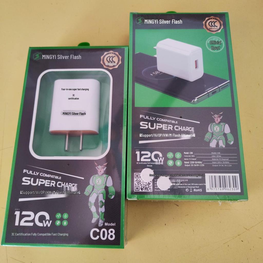 C08 120W 3C Certified Fast Charger Set for Android Devices