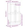 Bookshelf Black Oak Effect 82.5 x 30.5 x 150 cm