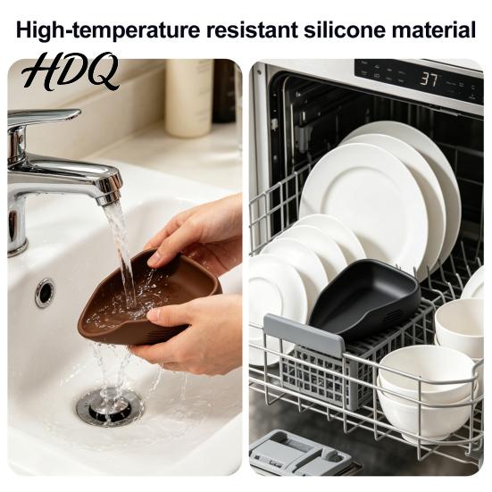 Coffee Bar Accessories Silicone Bean Dosing Tray Flexible Container with Bevel Easy Non Stick Pouring Design Non-stick Anti-static Tool for