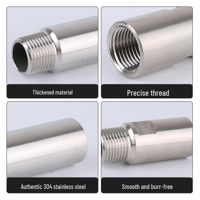 Stainless Steel Double Threaded Extension Pipe