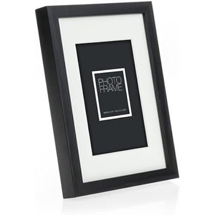 Cadre photo - zep - v4557b - noir - 9x13 cm / 13x18 cm - style scandinave moderne