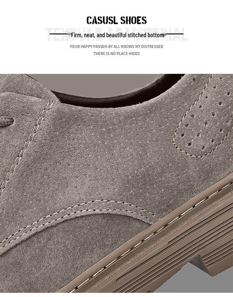 Men's Cowhide Casual Business Shoes - Low-Top Formal Leather Footwear for Spring and Autumn