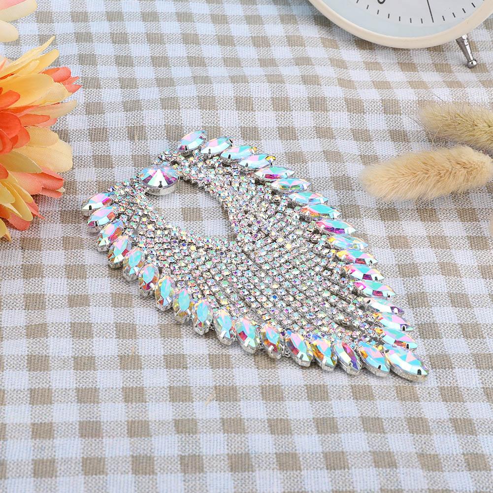 8.5 x 13cm Rhinestone Claw Chain Decorative Strass Crustal Horse Eye Applique Chain