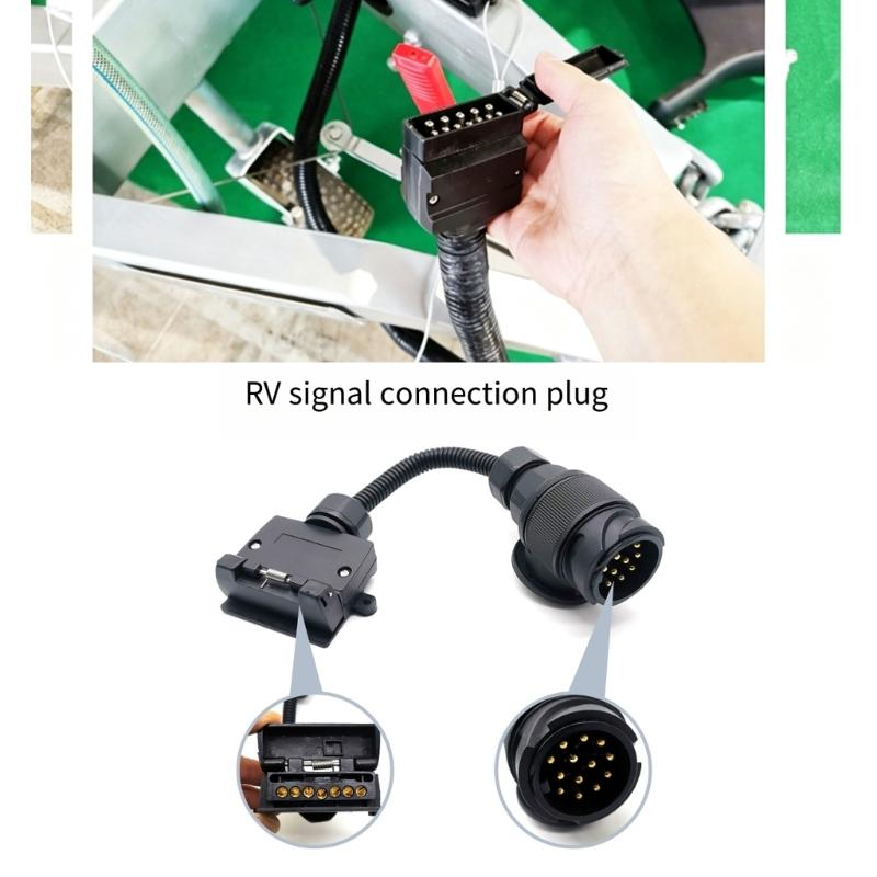 Trailer Electrical Part Adapter 12V Cable-Linked Design for Light Hookup, Towing Wiring Replacement, and 1 Pack Use