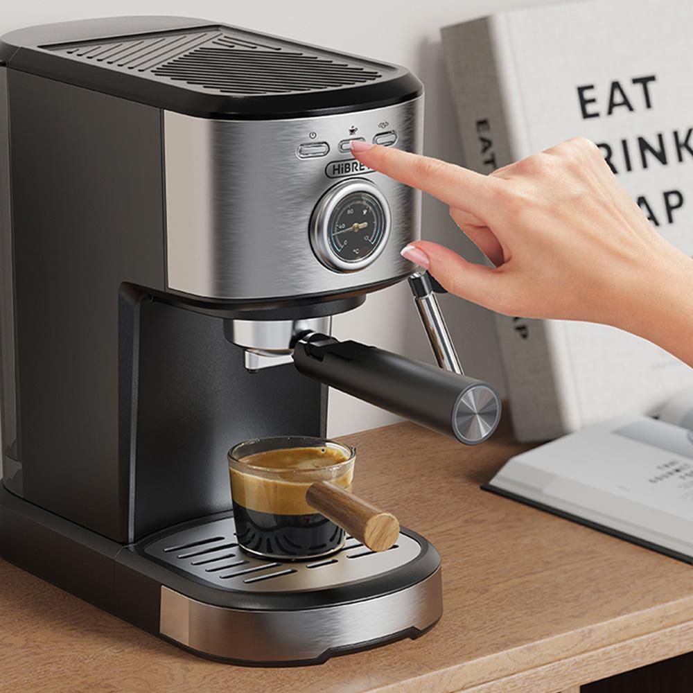 HIBREW H5A Semi Automatic Coffee Machine, 1.2L Water Tank, 15Bar & Smart Brew
