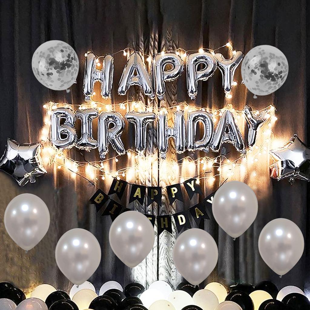 25 Pcs Birthday Party Decorations Happy Birthday Balloon Banner Gold Foil Birthday Party Decorations, Christmas