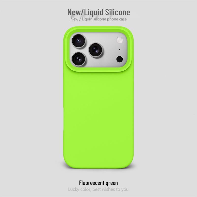Funda de Silicona con Agujero Grande para Apple 17 Pro Max: Bolsa de aire a prueba de caídas, Protectora, Diseño simple