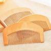 Wooden Comb with Engraved Characters and Patterns Household Wooden Portable Small Comb Peach Wood Comb Hair Care Comb