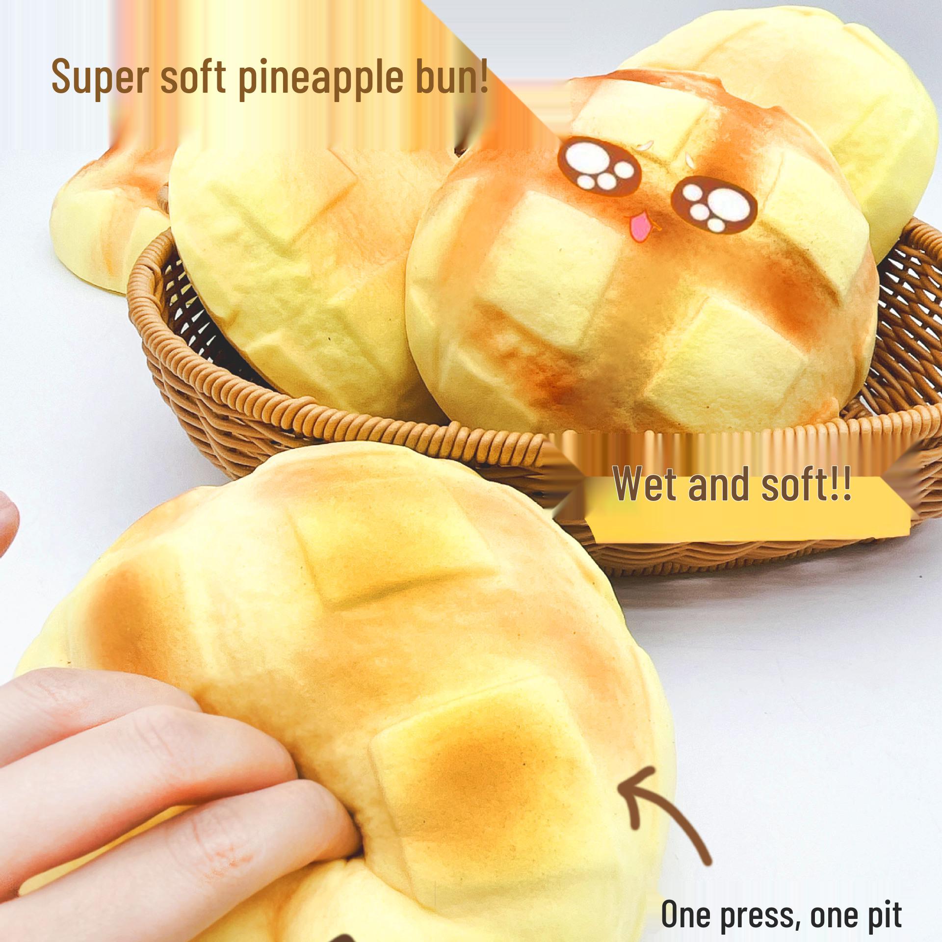 

Slow Rebound Squishy Pineapple Bun Toy for Stress Relief and Education