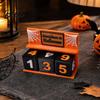 Halloween Coffee Table Centerpiece Countdown Calendar Block 3D Printed Advent Calendar Spooky Daily Blocks Count Down to Decor for Mantel,