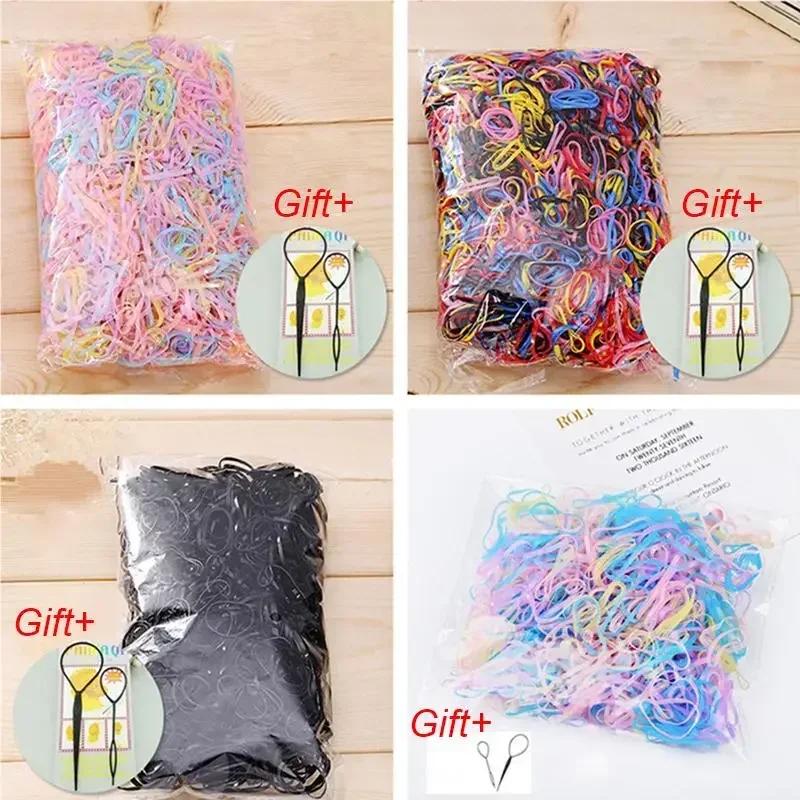 800 Pezzi/Confezione Elastico Corda per Coda di Cavallo Accessori per Capelli per Ragazze Elastico in Gomma per Capelli