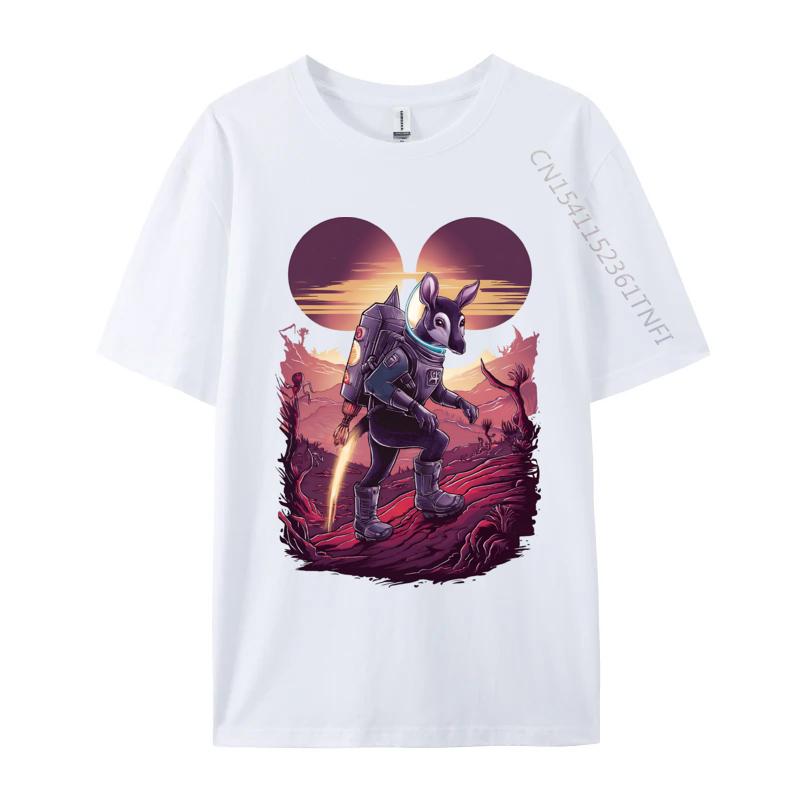 Space Explorer Okapi TShirt Kangaroo Astronaut Tshirt Tops Anime Printed T Shirt Design Tops T Shirt S