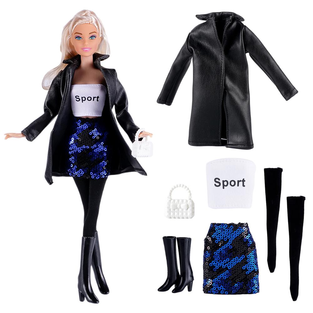 11,5 Zoll Puppe Pelzmantel Winteranzug 1/6 Puppenkleidung 30 CM Puppen Zubehör Möbel Modepuppe Kleid 1/6 Puppenhaus Spielzeug JJ