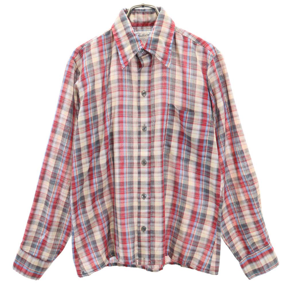

Bellcraft 70-е 80-е винтажная рубашка с длинным рукавом в клетку S красная серия мужская б/у