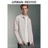 UR Men's Sophisticated Casual Solid Color Fleece-Feel Shirt