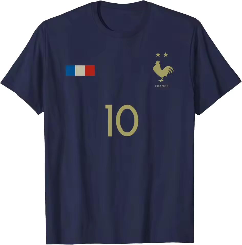 Men Summer T shirt France Flag Gallic Rooster No.10 Graphic Tee Short Sleeve Casual Soccer Fan Unisex Cotton Streetwear Tops