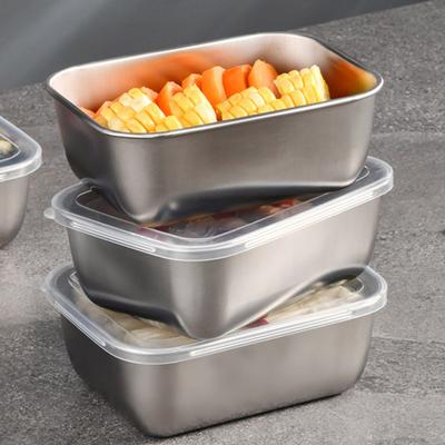 Lunch Box Stainless Steel Leak-Proof Food Containers Rust-Proof Microwave Safe Stackable Snack Box Meal Prep Container