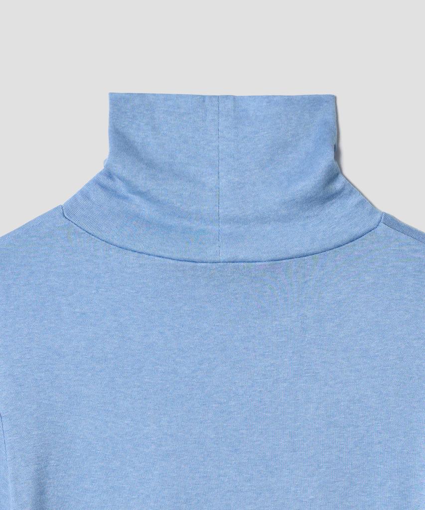 TTUDEMENT Basic Roll-Neck Pullover_L.Blue