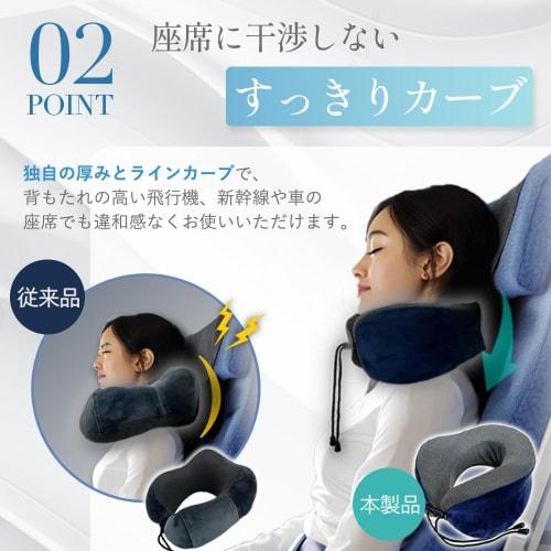 [Featured In Anan X Doctor-Supervised] Neck Pillow for Airplanes, Designed by a Japanese Company [Unique Foam for Ultimate Comfort] Pillow, Neck Pillo