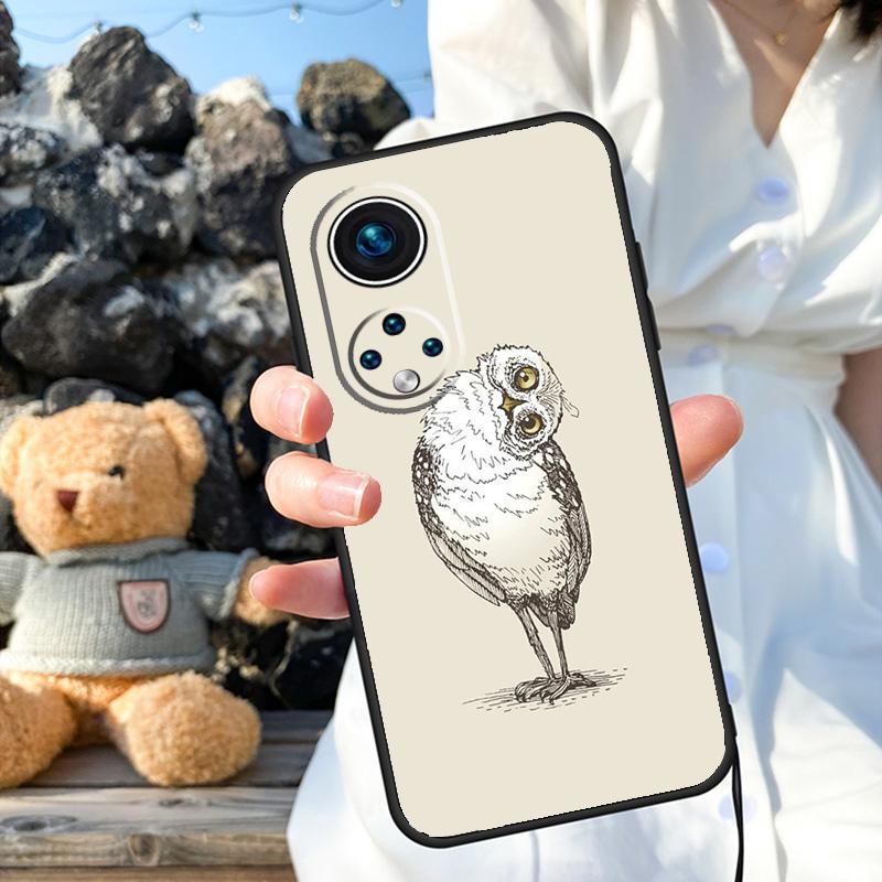Cute Owl Cartoon Cover For Honor Magic 6 5 Lite Pro 50 70 90 Honor X8b X9b X6 X7 X8 X9 X6a X7a X9a X8a Case