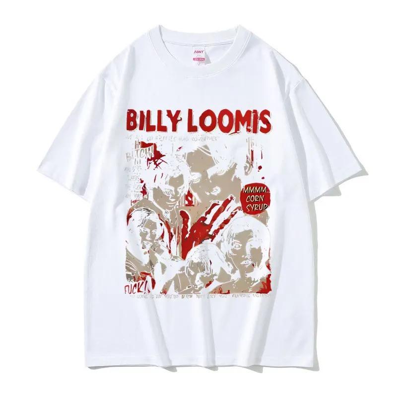 90s Vintage Horror Movie Scream T-shirt Billy Loomis We All Go A Little Mad Billy T Shirt Men Women Fashion Retro Oversized Tops