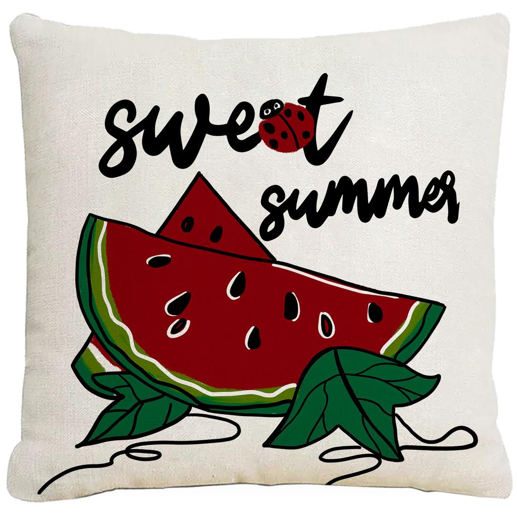 Summer Watermelon Pillowcase Cartoon Fruit Home Sofa Pillow Cushion Cover