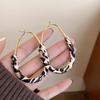 Vintage Metal Leopard Hoop Earrings for Women Simple Gold Big Circle Round Ear Buckle Earrings Jewelry Accessories