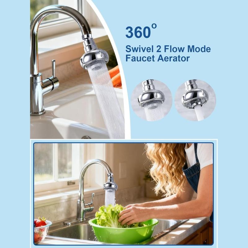 High Pressure Faucet Sprays Head Shower Head Sink Aerator 360° Swivels Faucet Aerator Water Saving Tap Nozzle Enduring