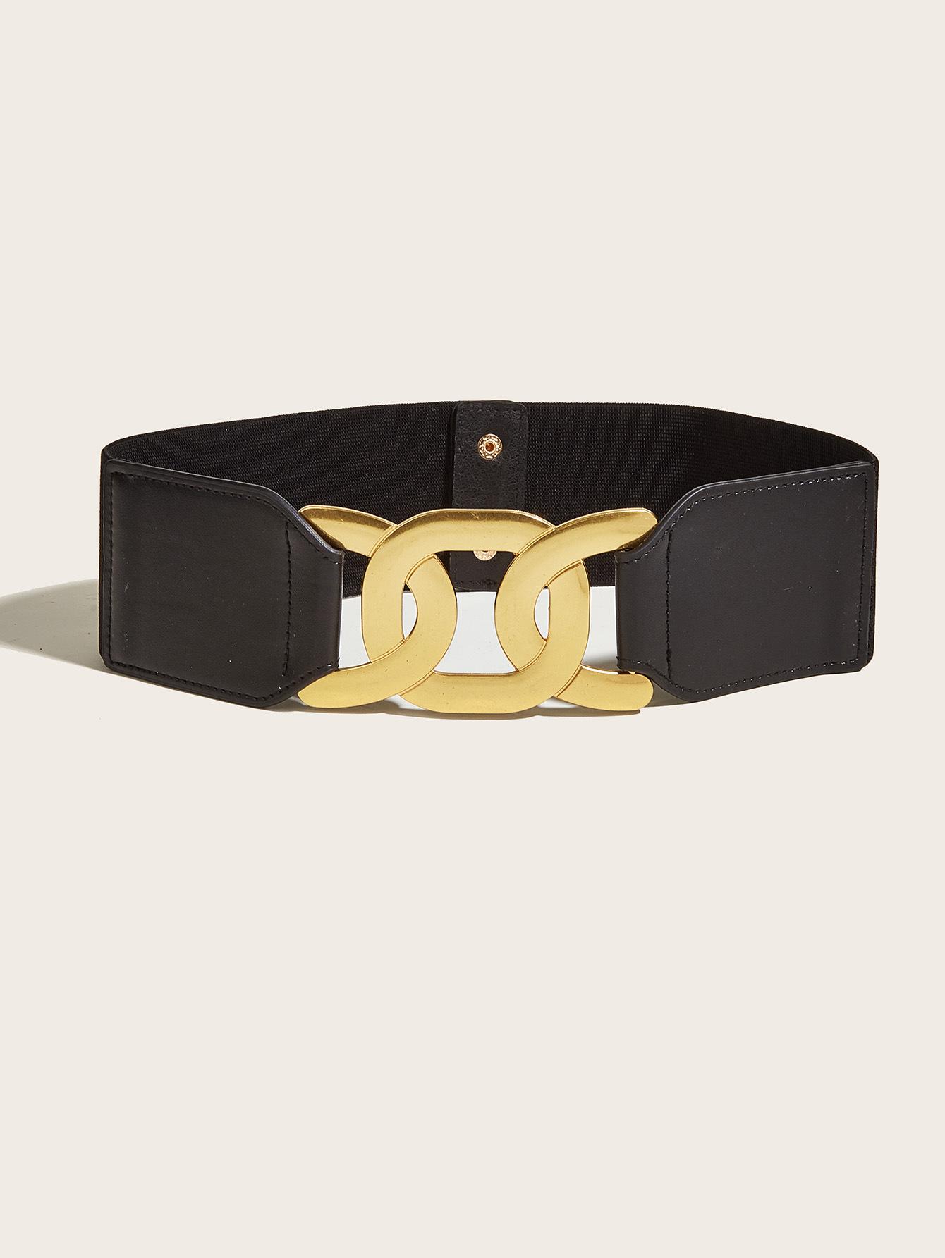 

Стиль Современный Европейский Сплавная Пряжка Широкий Пояс Для Женщин Эластичная Поясная Пломба