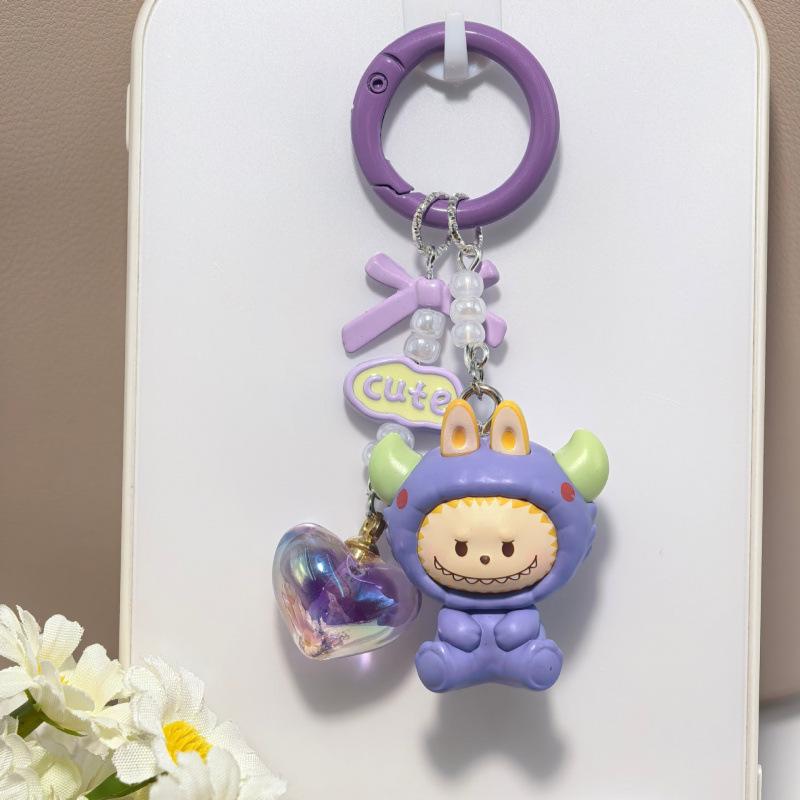 Original Pop Mart Bubble Bean Pyjama Herz Tidelope Anhänger Handy Lanyard