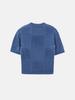MEENDERI Soft Checkerboard Knit Top - Blue