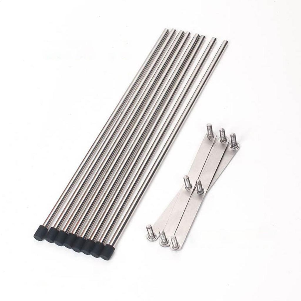 Bottle Rack Dryer 8-Pole Foldable Space Saving Cup Draining Holder Baby Bottle Dry Rack For Glass Mugs Wine Decanter Jars
