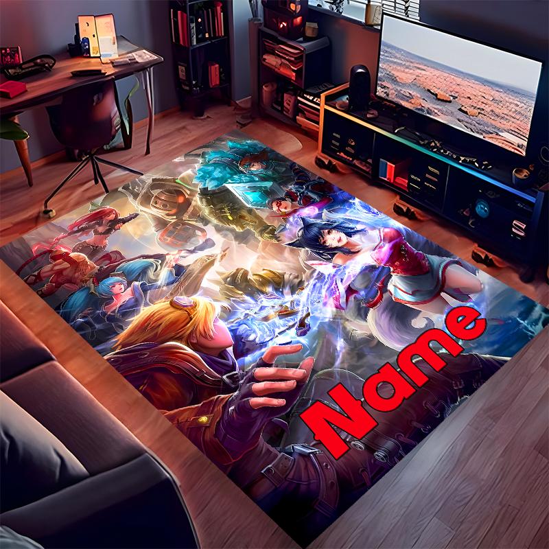 Custom Personalization League of Legends Jinx Print Area Rug - Soft, Washable Non-Slip Indoor Mat,Living Room,Home&Office Decorative Rug