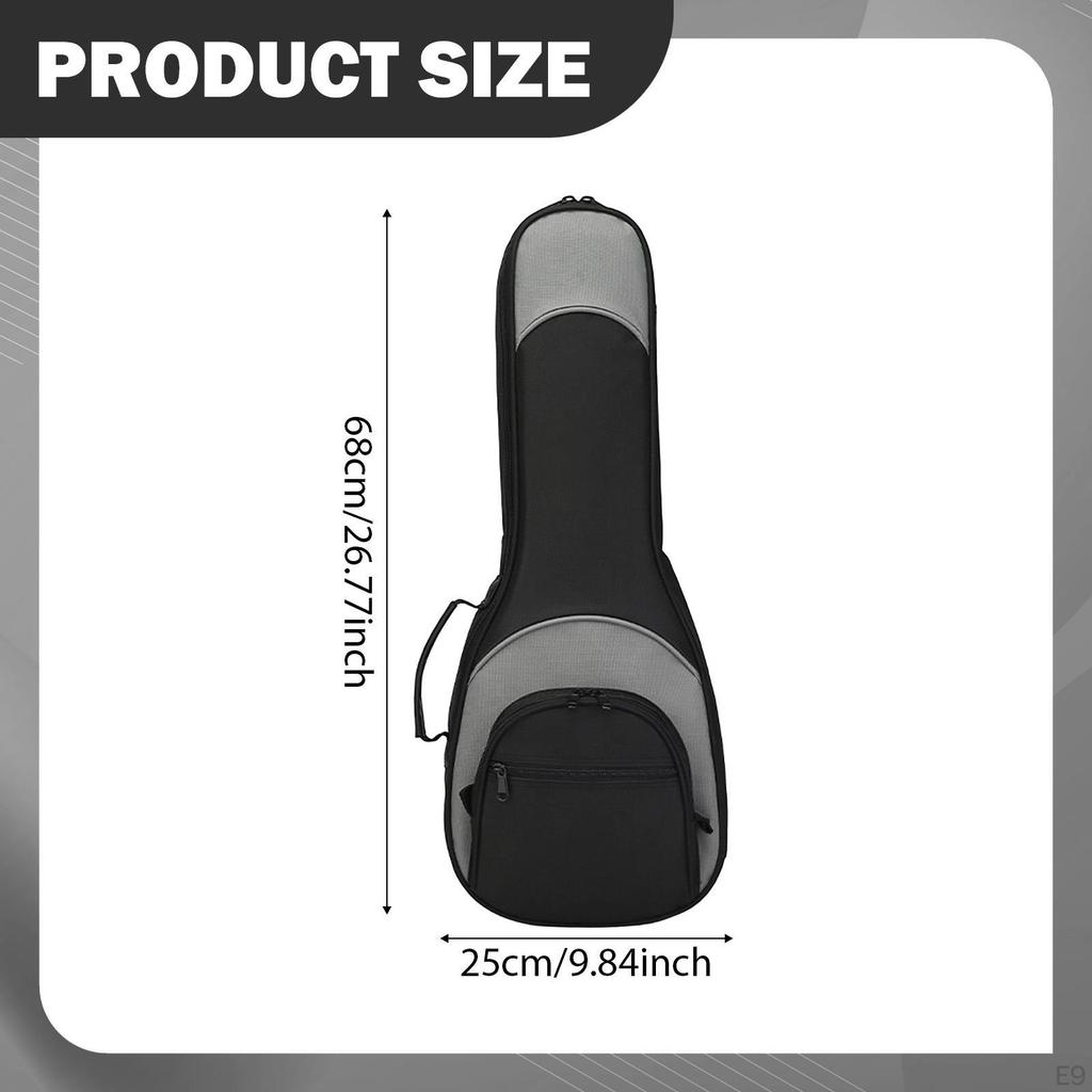 Ukulele Bag Sponge Padding Gig with Adjustable Shoulder Strap and Carrying Handle for