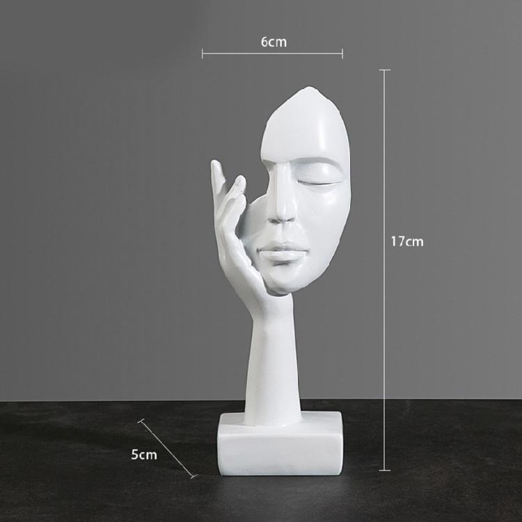 Abstract Art Woman Face Statue with Strong Texture for Office Home Decoration