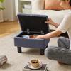 Aibiju Teddy Velvet Footstool with High Solid Wood Storage 150kg Weight Safety Hinged Teddy Ottoman, Resilience, Legs, Stool, Small, 403024cm,