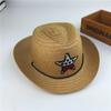 Summer Jazz Hat Bucket Hat Children Hats Cowboy Hat Straw Sun Cap Pentagram Hat
