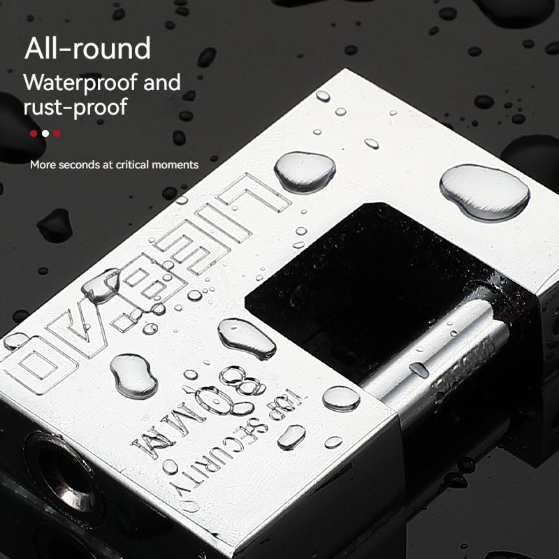 Stainless Steel Padlock Security Safety Lock Antique Horizontal Opening Anti-ancient Horizontally Open Rectangular Blade Padlock