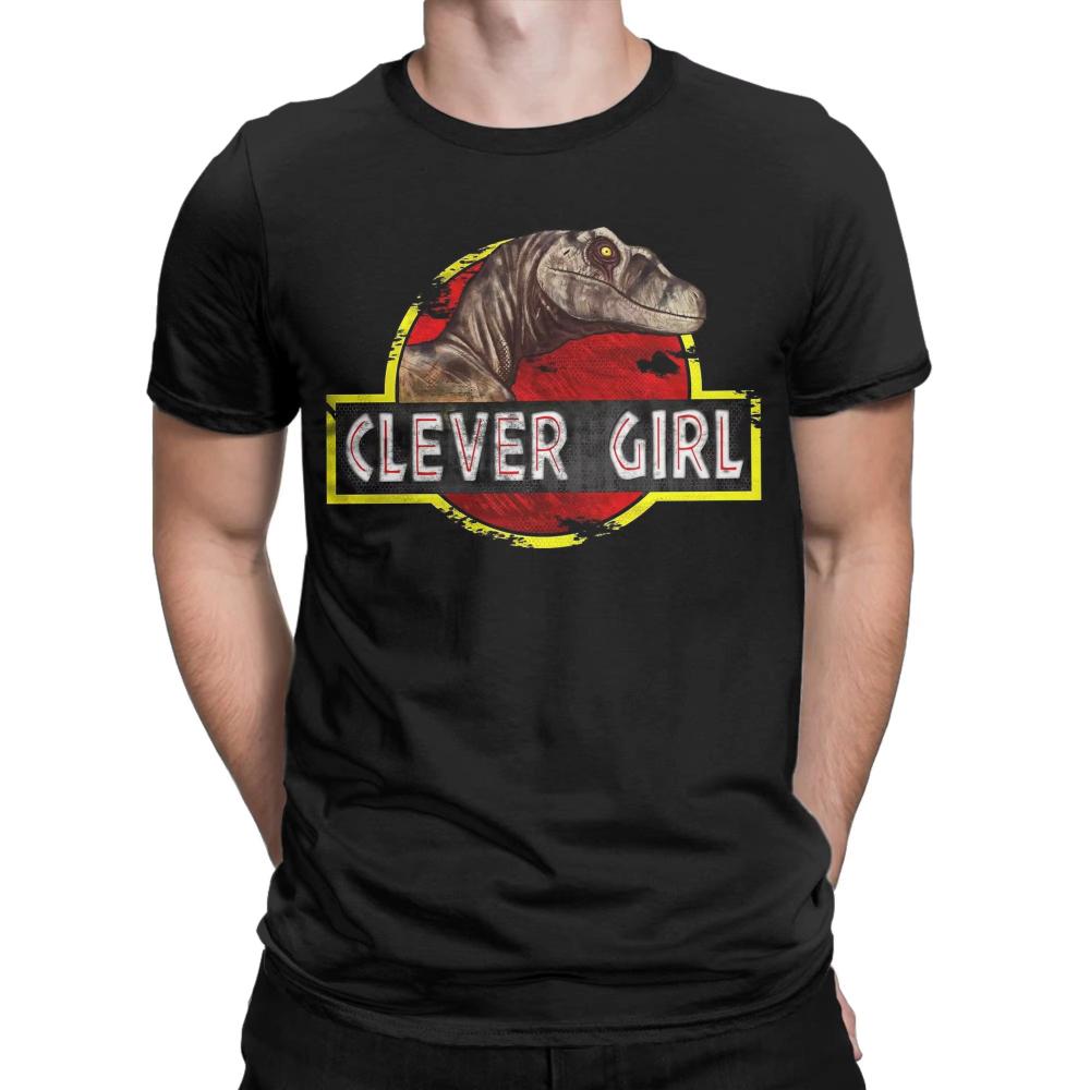 

Clever Girl Jurassic Park Printed T-Shirts Men Women Vintage Pure Cotton Tee Shirt Crewneck Short Sleeve T Shirts S