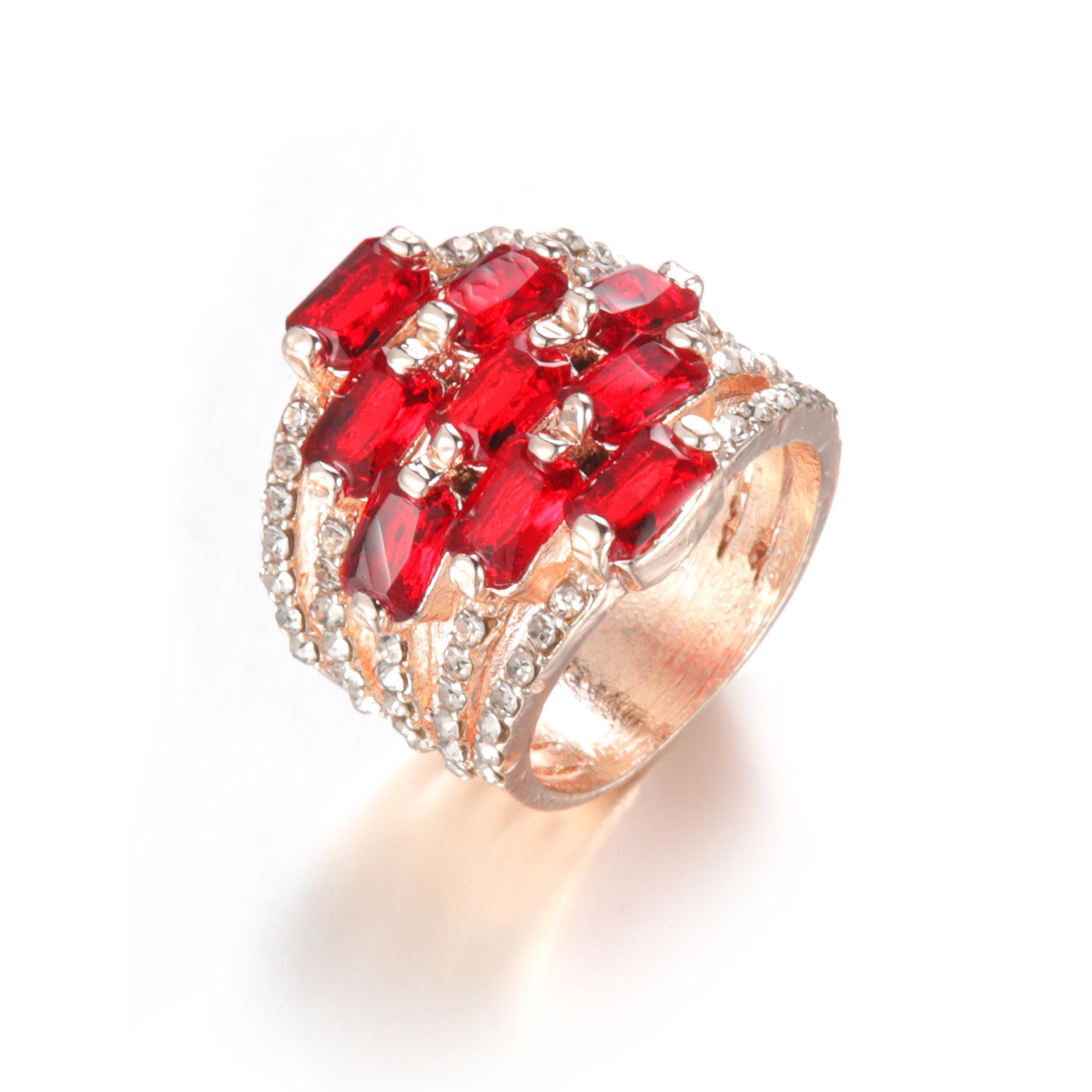 European American Fashion Crystal Zirconia Ring Size 7