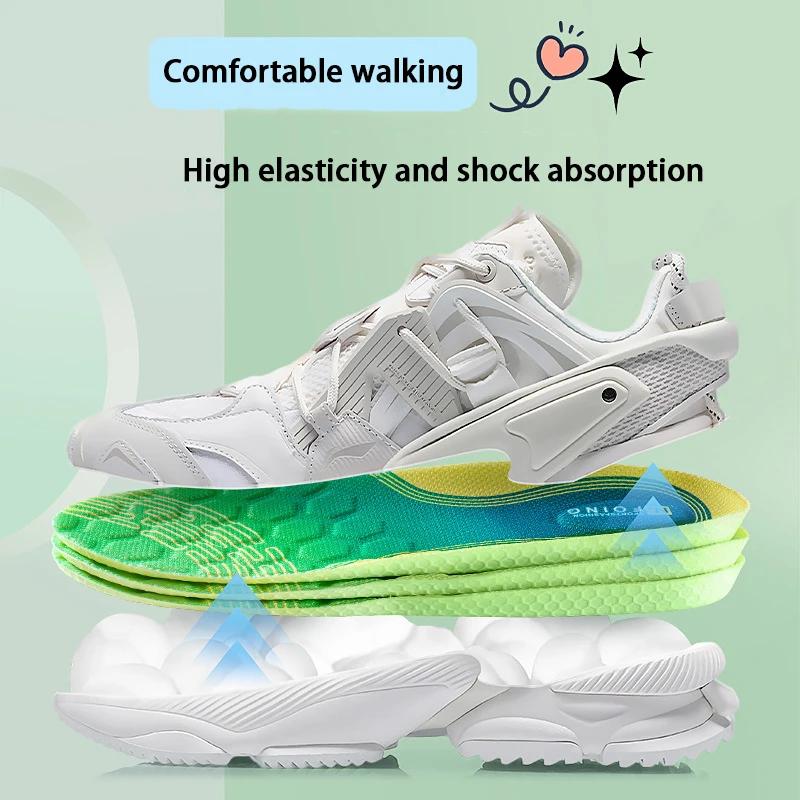 1 Pair New Breathable Anti-Odor Shoe Insoles Soft Shock Absorbing Sole for Sneakers Outdoor Sports Running Foot Comfort