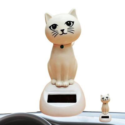 Autodekoration Solar Cartoon Katze Spielzeug Armaturenbrett Dekorationen Wackelnde Katze Autoschmuck Kleines Gadget Dekor Auto Innenzubehör